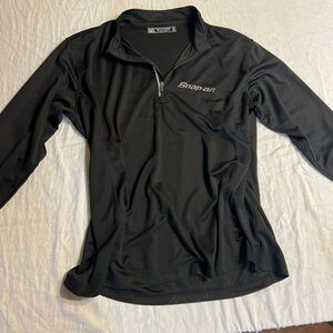 Men snap on quarter zip
